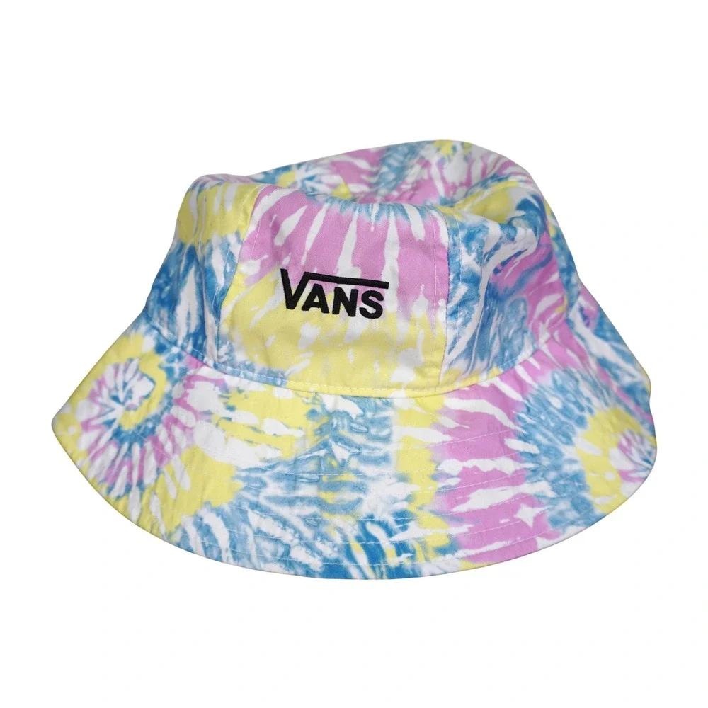 Vans Bucket Hat Pink Yellow‎ Blue Tie Dye Embroidered Logo Skatewear